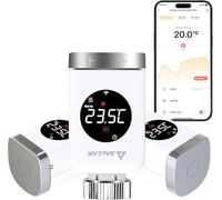 Termostato WiFi para radiador SALCAR TRV801W (paquete de 3), compatible con Alexa.