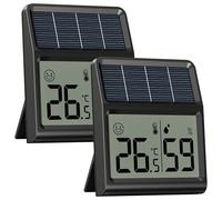 Termostatoh Higrometro Solar, L a luz natural interior alimenta sin necesidad de baterías,Termometro Digital Casa, Medidor de Humedad
