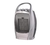 Termoventilador Ceramico 1500w Negro/plata Oscilante 2potencias 3funciones Termost.reg. Antivuelco 29x18,5x15cm