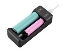 TERNCOEW 18650 - Caja de carga rápida de batería de 1/2/3/4 bahía con indicadores LED para baterías recargables de 3.7 V y 4.2 V, fuente de alimentación C estación de carga de batería