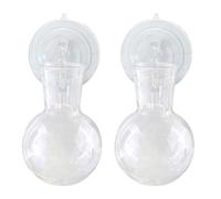 TERNCOEW 2/4 jarrones acrílicos montados en la pared, soportes hidropónicos para plantas con ganchos de succión para decoración del hogar y sala de estar, jarrones decorativos