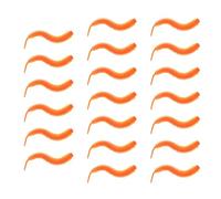 TERNCOEW 20 cebos de pesca artificiales suaves de 7,5 cm, accesorio de aparejos de pesca, gusanos de arena, cebos de arena artificial, TPE