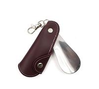 TERNCOEW Calzador de cuero de metal para Japón y Corea del Sur, portátil, unisex, para colgar zapatos de deducción para llavero, extractor de zapatos de cuero, Burdeos, Talla única