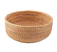 TERNCOEW Cesta redonda de mimbre para aperitivos, frutas, verduras, para sala de estar, para alimentos, pan, para almacenamiento de secado, cesta redonda de mimbre