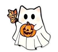 TERNCOEW Colgante de acrílico plano 2D con diseño de fantasmas, decoración de Halloween, adorno de pared de dibujos animados, decoración de casa, oficina, reutilizable, acrílico