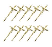 TERNCOEW Crucifijo de metal para decoración de pared, 10 unidades, regalo religioso, católico, regalo religioso, colgante de mano, crucifijo pequeño