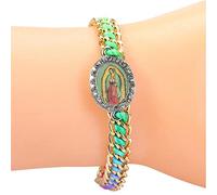 TERNCOEW El colgante virgen tejido a mano aleja la buena suerte de la mala suerte, regalos para amigos y amantes, pulseras trenzadas para mujeres y hombres, pulseras religiosas para católicos, talla