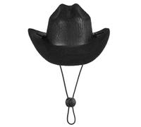 TERNCOEW Gorras vaqueras de tela para gatos pequeños para Halloween, gorras de cumpleaños para mascotas para bichones, cinturón ajustable, sombrero de disfraz de perro, sombrero de mascota para fiesta