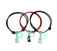 TERNCOEW Juego de 3 cuentas tejidas a mano Love Star Sisters Novel Cuerda Ajustable Star Set Cuerda Ajustable