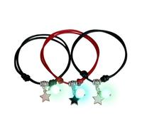 TERNCOEW Juego de 3 cuentas tejidas a mano Love Star Sisters Novel Cuerda Ajustable Star Set Cuerda Ajustable