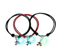 TERNCOEW Juego de 3 cuentas tejidas a mano Love Star Sisters Novel Cuerda Ajustable Star Set Cuerda Ajustable