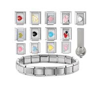 TERNCOEW Módulo de accesorios de moda para abalorios, suministros de acero inoxidable, adecuado para joyas, juego de abalorios de acero inoxidable, talla única, como se describe