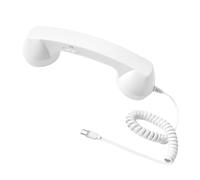 TERNCOEW Receptor de teléfono portátil tipo C con diseño retro con botón de llamada física, mango ergonómico para oficina, hogar, viajes, uso tipo C