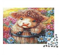 Terneros Lindos en cestas_1 Puzzle 1000 Piezas De Cartón Grueso Rompecabezas DIY Anti Estrés Adultos para Juego De Cooperación como Regalo Original 70x50cm/1000pcs
