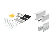 TERNO Marco de Aluminio FINE Negro Cepillado Y Blanco para Puertas Correderas 2700 X 1000