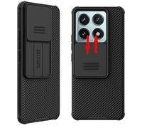 teroxa Funda para Xiaomi Mi 14T con cubierta de cámara, esquinas airbag a prueba de golpes, cubierta protectora deslizante para lente Xiao Mi 14 T (negro)