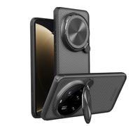 teroxa Funda para Xiaomi Mi 15 Ultra, protección de privacidad para lente de cámara, soporte plegable, TPU suave, cubierta trasera de policarbonato duro, esquinas a prueba de golpes, bolsa de aire