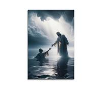 Terp Póster de Jesús para pared, películas y música, regalo para amigo, dormitorio, sala de estar, decoración moderna estética, 30 x 45 cm, estilo sin marco