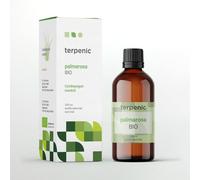 TERPENIC - Aceite Esencial de Palmarosa (Cymbopogon Martinii) - BIO - 100 ml - Uso Oral - Belleza y bienestar natural en gran formato