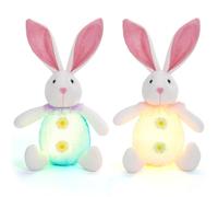 Terphadp 2 Piezas de Decoraciones de Conejitos de Pascua, Gnomos de Pascua, Decoración LED de Pascua, Muñeca Tomte Sueca Hecha una Mano, Decoraciones de para el Hogar
