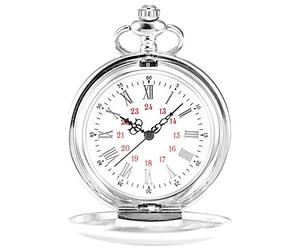 Terphadp Reloj de Bolsillo, Correa de Metal, Plateado