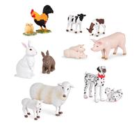 Terra by Battat - Animales de granja de juguete - Vacas, perros, cerdos y mαs - Juguetes de animales realistas y detallados para niρos - 6 pares