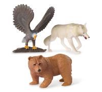 Terra by Battat - Animales del Bosque: Lobo, Oso y águila