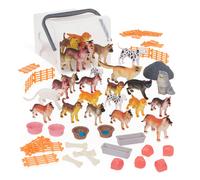 Terra by Battat - Figuras y accesorios para perros y gatos - Set de 60 piezas de animales de juguete para ni os - Animales en miniatura - Perros,