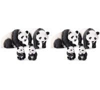 Terra by Battat - Giant Panda Family - Small Panda Bear Animal Toys for Kids 3-Years-Old & Up (4 Pc) (Paquete de 2)