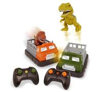 Terra by Battat - Remote Control Bumper Cars - 6pc RC Battle Trucks Set - 2-Player Dino Duel - 1-Player Auto Mode - 3 Years + - RC Bumper Cars: Tarbosaurus
