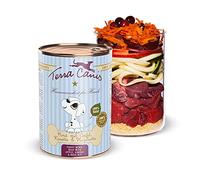 Terra Canis Buey, Manzana, escaramujo y Zanahoria - alimento húmedo para Cachorros, 400g I alimento Premium para Perros, 100% Human-Grade de Todos los Ingredientes I sin Cereales