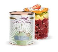 Terra Canis Caballo, Pepino y fresaa - alimento húmedo Sensitive, 800 g I alimento Premium para Perros con digestión Delicada I Libre de alérgenos, bajo Contenido de Cereales y fácil de digerir
