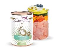 Terra Canis Conejo, Calabaza y arándano - alimento húmedo Sensitive, 400 g I alimento Premium para Perros con digestión Delicada I Libre de alérgenos, bajo Contenido de Cereales y fácil de digerir