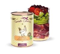 Terra Canis Pollo, tomate, amaranto y albahaca, comida húmeda clásica, 400 g, comida para perros 100% de calidad alimentaria, de todas las materias primas, rica y saludable, sin alérgenos y sin