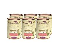 Terra Canis Salmón, mijo, melocotón y Hierbas - Comida húmeda clásica, 6 x 400 g I alimento Premium para Perros 100% Human-Grade de Todos los Ingredientes | sin Gluten