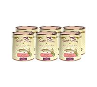 Terra Canis Salmón, mijo, melocotón y hierbas - Comida húmeda clásica, 6 x 800 g I Comida para perros premium en 100% calidad alimentaria de todas las materias primas, rico y saludable, sin alérgenos