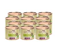 Terra Canis Ternera con mijo, Pepino, melón Amarillo y albahaca - Comida húmeda clásica, 12x200 g I alimento Premium para Perros 100% Human-Grade de Todos los Ingredientes | sin Gluten
