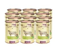 Terra Canis Ternera con mijo, Pepino, melón Amarillo y albahaca - Comida húmeda clásica, 12x400 g I alimento Premium para Perros 100% Human-Grade de Todos los Ingredientes | sin Gluten