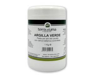 Terra di Cuma Le Origini della Salute Pasta de Arcilla Verde para Caballos | Cuidado de los Cascos (1kg)