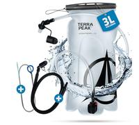 Terra Peak® Bolsa de hidratación de 3 L con manguera mochila y senderismo - bolsa de hidratación y sistema de hidratación para correr y correr - bolsa de agua y bolsa de agua sin BPA - bolsa de