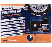 TERRA-S T56003 Premium Kit de combinación de inflador y sellador de neumáticos con Inserto automático para una reparación rápida de Emergencia