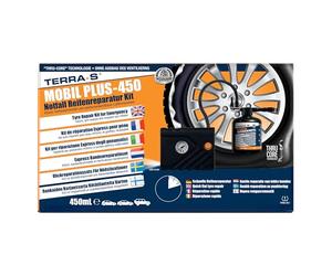 TERRA-S T56003 Premium Kit de combinación de inflador y sellador de neumáticos con Inserto automático para una reparación rápida de Emergencia