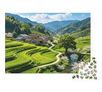 Terraced Village Jigsaw Jigsaw Puzzles 1000 Piezass Recycled Material Chinese Countryside Adulto Jigsaw Jigsaw Puzzle Developing Niños y Niñas‘s Intelligence Parent Child Game Actividad 70x50cm/1...