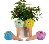 Terracotta Self Watering Plant Spikes - Vegetable Irrigation Supplies, Slow-Release Drip Watering Device for Gardeners, Work, Patio, Greenhouse, Deck, Garden, Backyard Plants