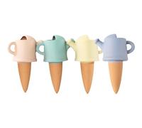Terracotta Watering Spikes, Set of 4 Clay Irrigation Stakes, Waterer-Shaped Automatic Plant Watering Devices for Indoor and Outdoor Garden, Patio, or Planter, 12.05x7.6 Inches