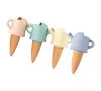 Terracotta Watering Spikes, Set of 4 Drip Watering Devices, 100ml, Waterer-Shaped Automatic Irrigation Stake, Easy to Use, Terracotta Clay Water Stakes for Indoor and Outdoor, 30.6x19.3x8.8cm
