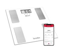 TERRAILLON Báscula de Baño Conectada SMART CONNECT - IMC - 8 Usuarios - Bluetooth Low Energy - Capacidad 160Kg - Blanco