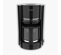 Terraillon - Diamante negro - Cafetera filtro eléctrico, jarra de cristal, 980 W, capacidad 1,25 L, mantenimiento caliente, indicador de nivel de agua, función antigoteo, base en relieve efecto