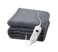 Terraillon - Manta térmica (Forro Polar, 160 x 120 cm), Color Blanco | Apagado automático, 3 ajustes de temperatura, calor durante 3 horas, lavable a máquina, 180 x 130 Cm, tejido polar coral