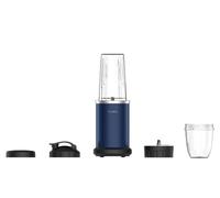 TERRAILLON - Mezclador eléctrico para personal, 2 vasos, acero inoxidable | Potencia 1000 W, 2 vasos Tritan 700 y 300 ml, 1 tapa cerrada y 1 tapa de calabaza, 4 hojas de acero inoxidable